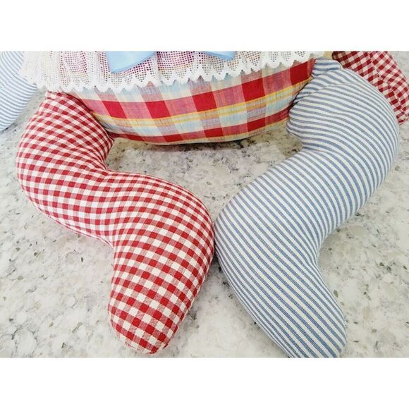 Humpty‎ Dumpty Nursery Rhyme Plush Large 24x23 Vintage 80's Stuffed Toy Heavy - Picture 5 of 11